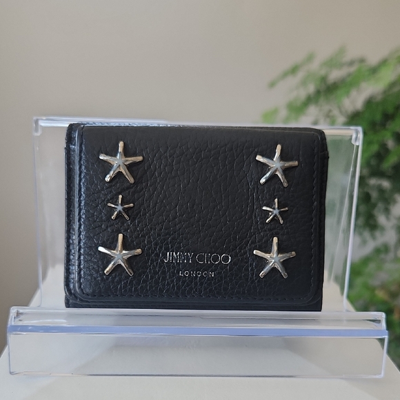 Jimmy Choo Black Wallet with Star Accents - Picture 1 of 8